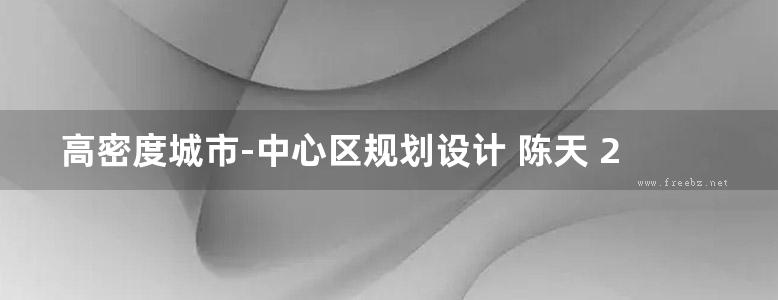 高密度城市-中心区规划设计 陈天 2017年版